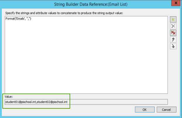 function syntax like, Format(array, delimiter)